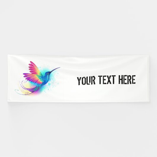 Exotische Regenboog Kolibrie Spandoek (Horizontaal)