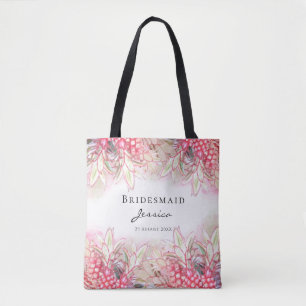 Exotische roze anananas Blush Weddenschap Bedankt Draagtas