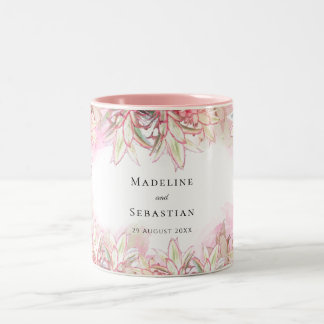 Exotische roze anananas Blush Weddenschap Tweekleurige Koffiemok