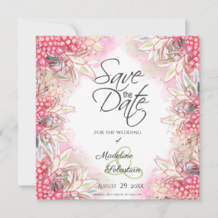 Exotische Roze Ananassen Save The Date
