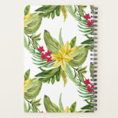 Exotische roze en gele bloemen planner (Achterkant)