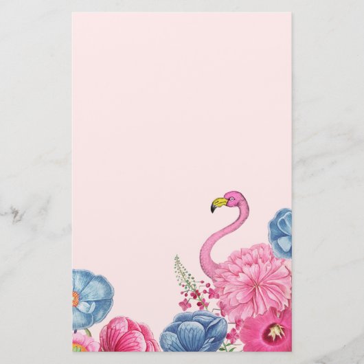 Exotische roze flamingo tuin 2 briefpapier (Voorkant)