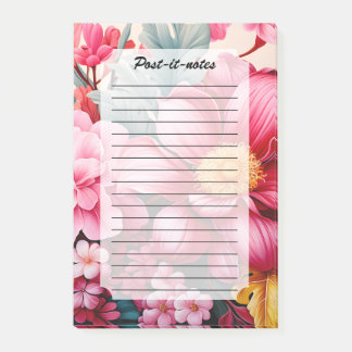 Exotische Roze Tropische Bloementuin Post-it® Notes