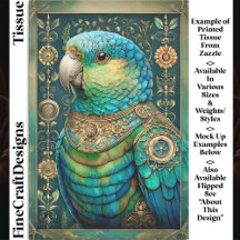 Exotische Steampunk Blauw Groene Papegaai DX7L Dec