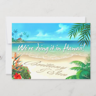Exotische strand Hawaiaanse huwelijksnamen in het Kaart