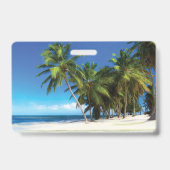 Exotische strandworp kussen badge (Achterkant)