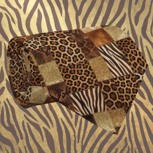 Exotische stropdas   Wild Afrikaans dierpatroon 