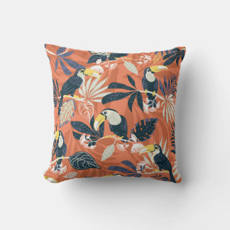 Exotische Toucan Oerwoud Scène Kussen