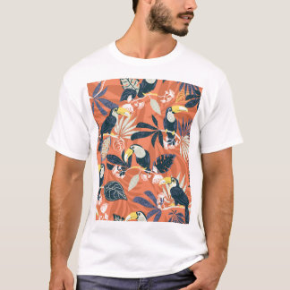 Exotische Toucan Oerwoud Scène T-shirt