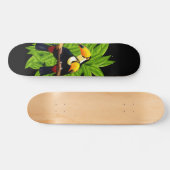 Exotische Toucans op zwart Skateboard (Horizontaal)