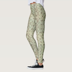 Exotische trillende groene snakeskin leggings