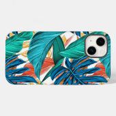 Exotische tropische bladeren Case-Mate iPhone case (Achterkant (horizontaal))