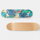 Exotische tropische bladeren skateboard (Horizontaal)