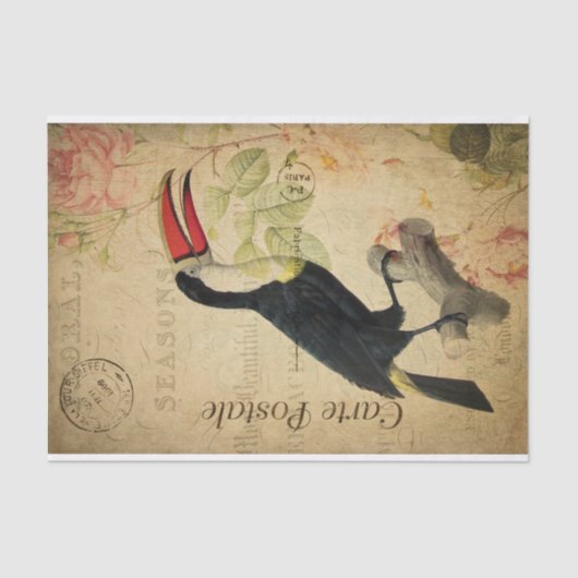  exotische tropische draak vogelgriep Frans Tissuepapier (Voorkant)