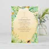 Exotische tropische geometrische bevestiging kaart (Staand voorkant)