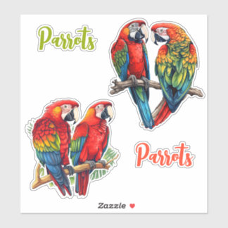 Exotische tropische kleurrijke inkepbare wortelen sticker
