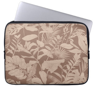 Exotische tropische lijn illustratie. laptop sleeve