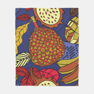 Exotische tropische mix van vruchten. Helderbloemn Fleece Deken