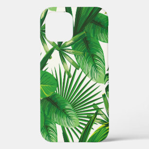 Exotische tropische natuurlijke groene bladeren co iPhone 12 hoesje