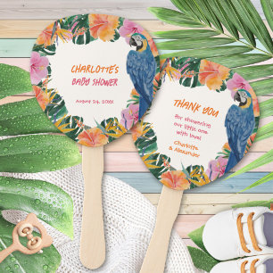 Exotische Tropische Papegaai Jungle Baby Shower Handwaaier