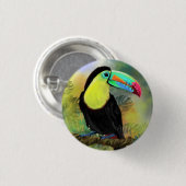 Exotische Tropische Toco Toucan Button (Voorkant /achterkant)