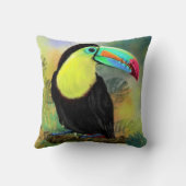 Exotische tropische Toco Toucan-vogel - Schilderen Kussen (Achterkant)