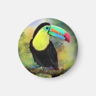 Exotische tropische Toco Toucan-vogel - Schilderen Magneet