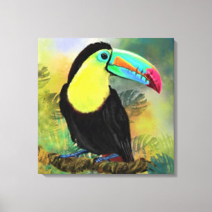 Exotische tropische Toco Toucan-vogel - Tekenen ge Canvas Afdruk