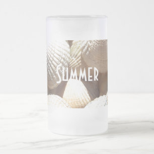 Exotische tropische Zee Shell Summer Beach Matglas Bierpul