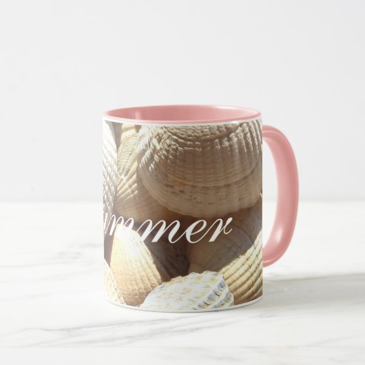 Exotische tropische Zee Shell Summer Beach Mok (Voorkant rechts)