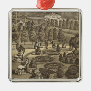 Exotische tuinen en neurseries op New Jersey Metalen Ornament