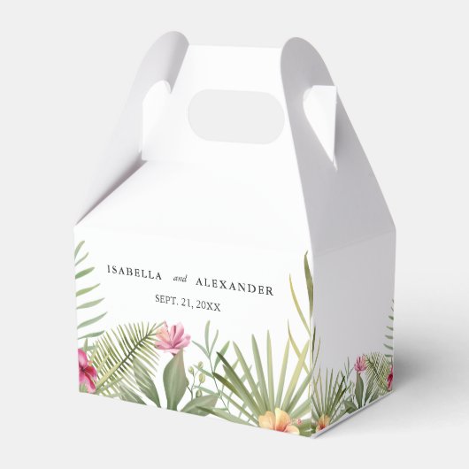 Exotische varens en bloemen bedankdoosjes (Voorkant Zijde)