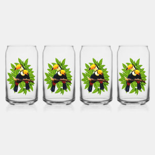 Exotische Vogels Blikvorm Glas