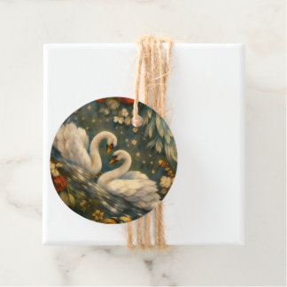 Exotische Vogels Fantasie Antieke Botanische Zwane Bedankjes Labels