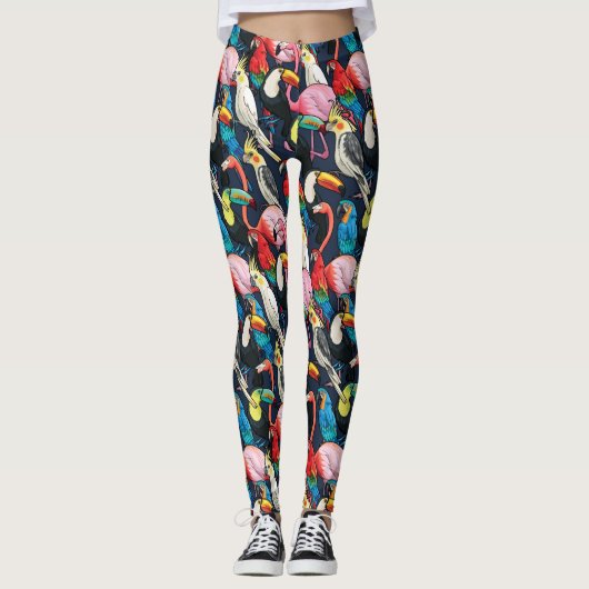 Exotische vogels leggings (Voorkant)