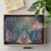 Exotische Vrouw Decoupage Weefseldocument Tissuepapier (Geschenk)