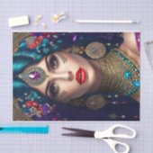 Exotische Vrouw Decoupage Weefseldocument Tissuepapier (Craft)