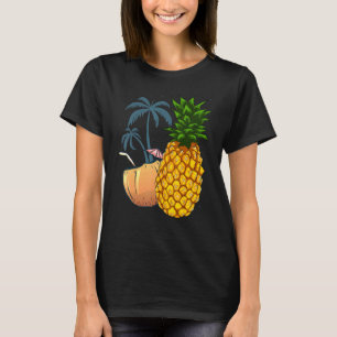 Exotische Vrucht Kokospalm Bomen Tropische Zomer P T-shirt