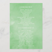 Exotische Waterverf Frangipani Floral Wedding Programma (Achterkant)