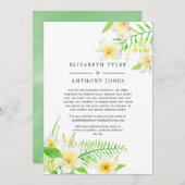 Exotische Waterverf Frangipani - lijst met minder  Aankondiging (Voorkant / Achterkant)