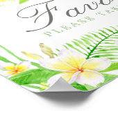 Exotische Waterverf Frangipanis Weddenschap Poster (Hoek)