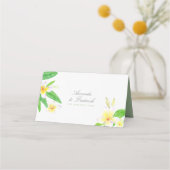 Exotische Waterverf Frangipanis Wedingstabel (Achterkant)