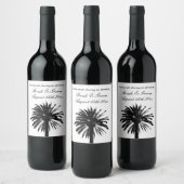 Exotische wijnflesetiketten voor fancy strandbruil wijn etiket (Flessen)