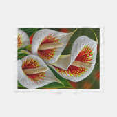 Exotische witte Calla-lelies deken (Voorkant (Horizontaal))
