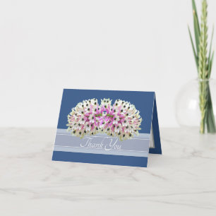 Exotische witte roze orchideeënboeket Elegante dan Bedankkaart
