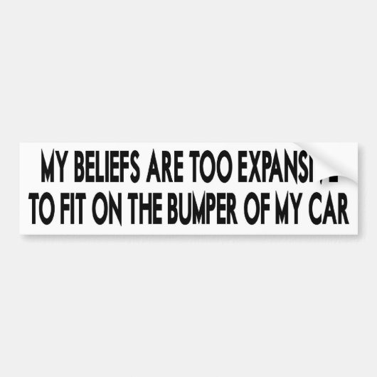 Expansive Beliefs Bumpersticker (Voorkant)