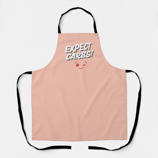 Expect Carbs! Funny Apron Schort (Voorkant)