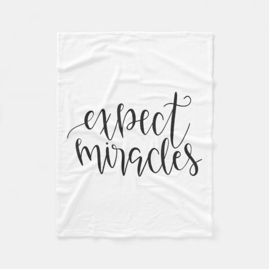 Expect Miracles Insrational Motivational Quote  Fleece Deken (Voorkant)