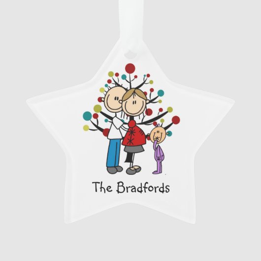 Expectant Couple Jeune Fille Ornament de Noël (devant)