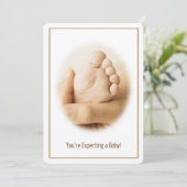 Expecting a Baby Card Aankondiging (Staand voorkant)